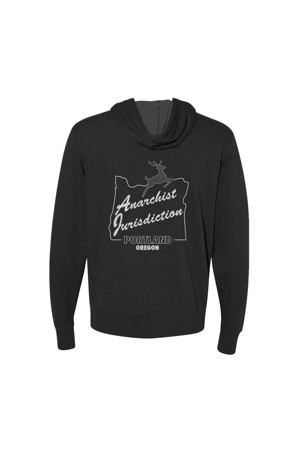 Heathered French Terry Full-Zip Hooded Sweatshirt A.J.