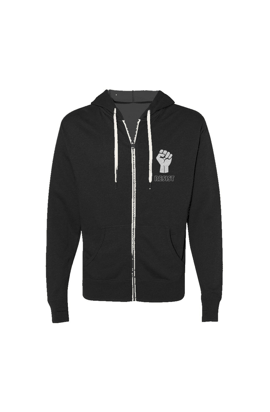 Heathered French Terry Full-Zip Hooded Sweatshirt A.J.